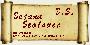 Dejana Stolović vizit kartica